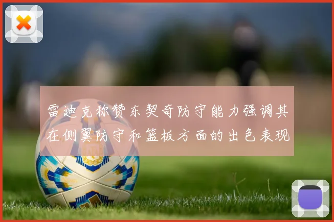 雷迪克称赞东契奇防守能力强调其在侧翼防守和篮板方面的出色表现